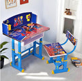 Kids Study Table and Chair Set | Height Adjustable Children's Desk  with Storage Shelf | Kids Functional Table for Homework & Crafts