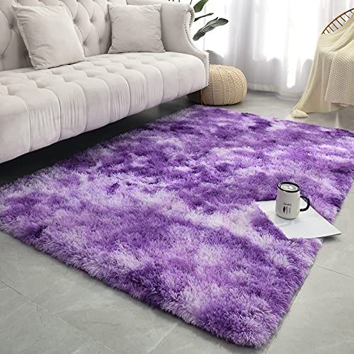 Super Soft Shaggy Rug - Fluffy Plush Indoor Area Rug for Bedroom & Living Room, Non-Slip Velvet Carpet Easy to Clean