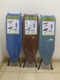 Adjustable Height Ironing Board with Steam Iron Holder - Foldable Wide Aluminum Frame Board