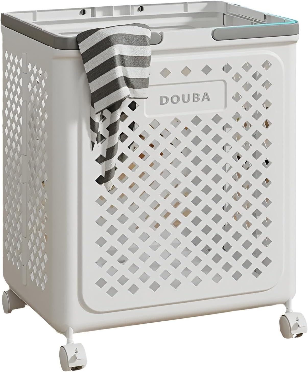Foldable Laundry Basket with Wheels – Douba 46L Multi-Purpose Storage Cart | Space-Saving & Mobile