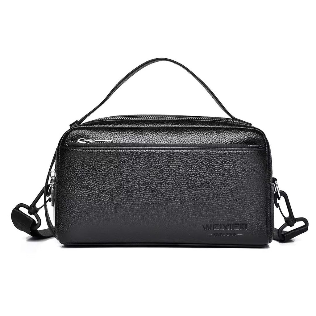 Men's Vintage Shoulder Bag | Small Leather Crossbody Hand Bag for Travel & Work
