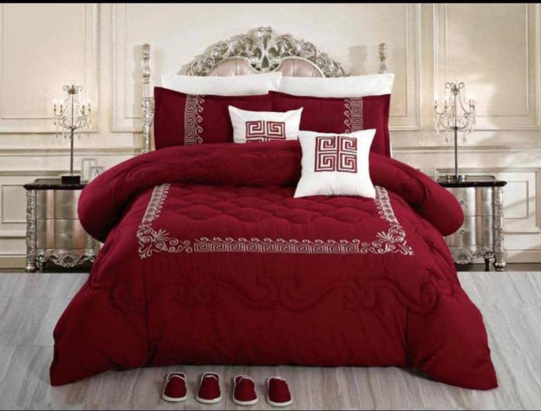 Lyrac Jack 12-Piece Cotton Comforter Set - 6x6 Duvet Cover & 13-Piece Bedding Ensemble with Bedspread & Slippers