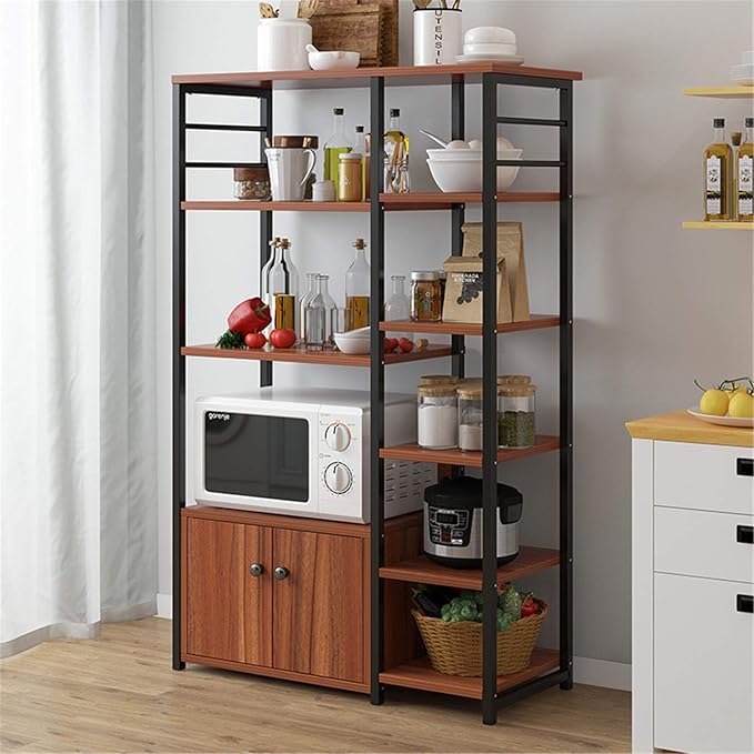 4-Tier Kitchen Storage Rack – Microwave Stand, Strong Metal Frame, Space-Saving Organizer