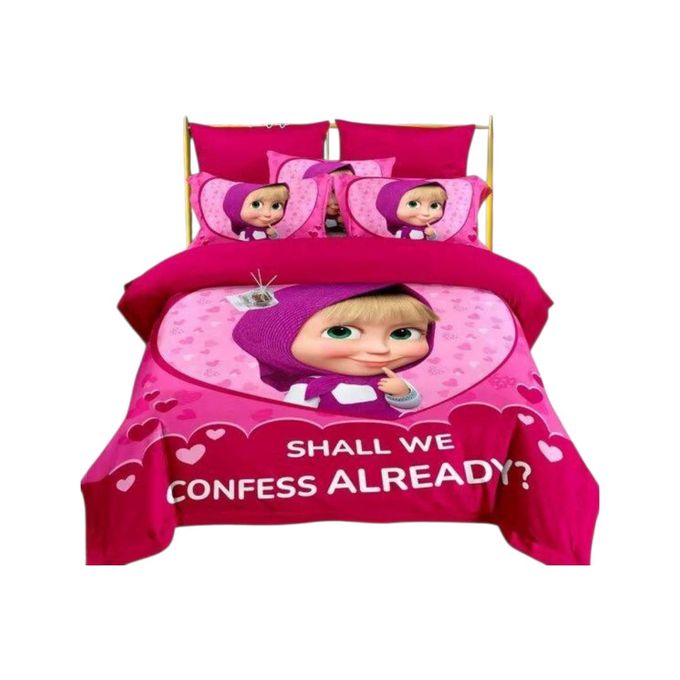 3 PCS Masha and the Bear Duvet Cover Set | Kids Cartoon Character Bedding