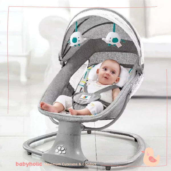 Mastela 3-in-1 Deluxe Multi-Functional Bassinet & Swing | Rocker, Sleeper & Bassinet with Mosquito Net, Music & Reclining Positions
