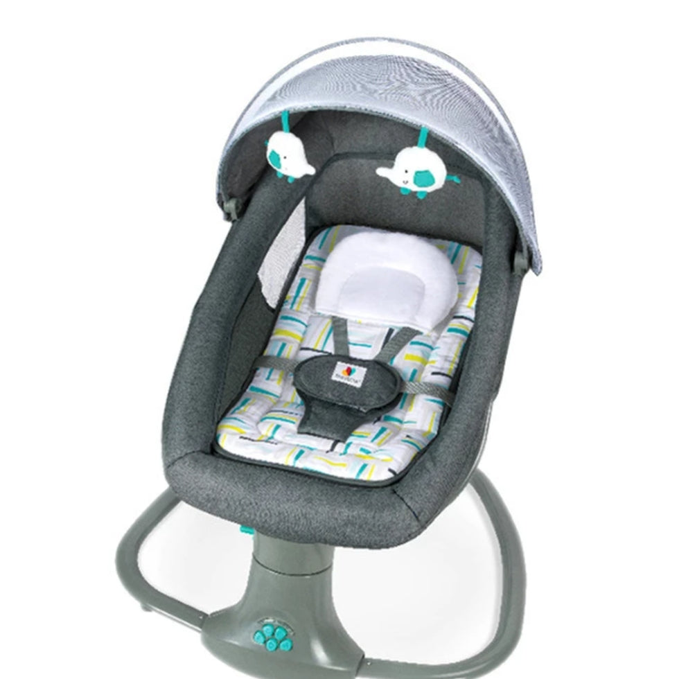 Mastella Deluxe 3-in-1 Baby Swing Bed | Rocker, Sleeper & Bassinet with 5 Swing Speeds, Bluetooth Music & Mosquito Net | 15 Melodies, USB, 0-18kg (3-36 Months)