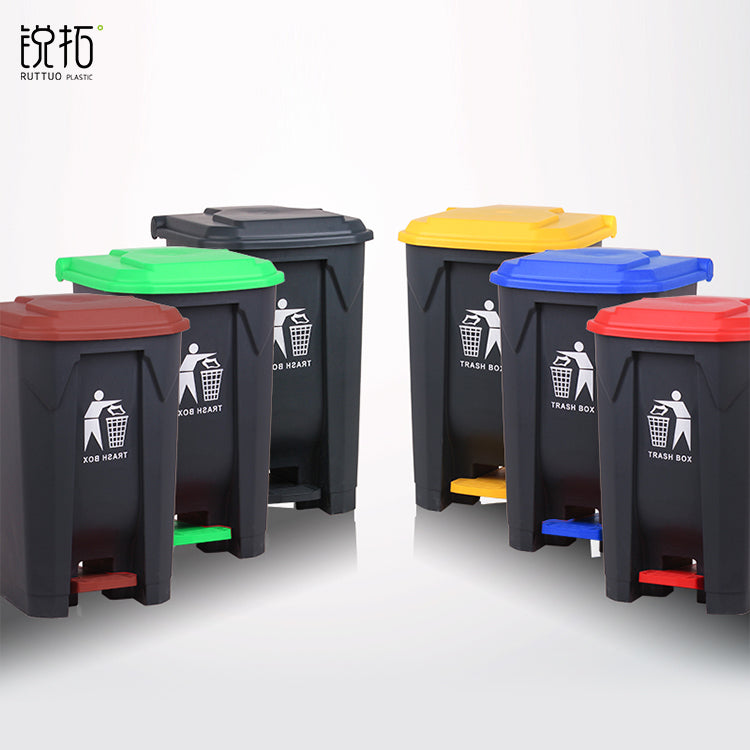 50L Medical Waste Bin – Biohazard Pedal Trash Can, Plastic Recycling Bin with Lid for Hospital & Clinic