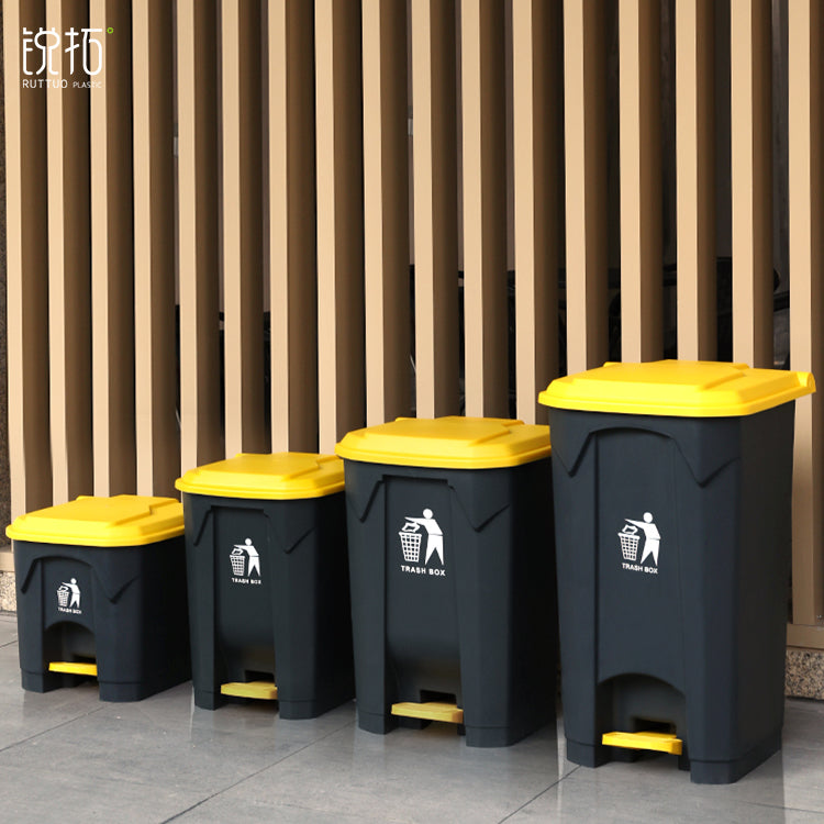 50L Medical Waste Bin – Biohazard Pedal Trash Can, Plastic Recycling Bin with Lid for Hospital & Clinic