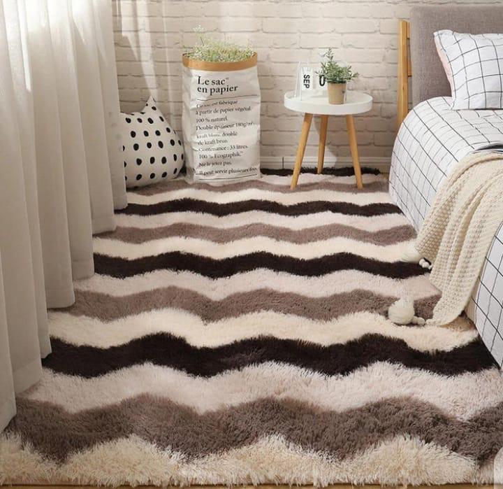 Medium Fluffy Carpet 1.5x2m - Plush Shaggy Rug for Bedroom Living Room, Soft Floor Mat