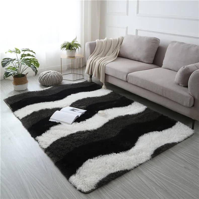 Medium Fluffy Carpet 1.5x2m - Plush Shaggy Rug for Bedroom Living Room, Soft Floor Mat