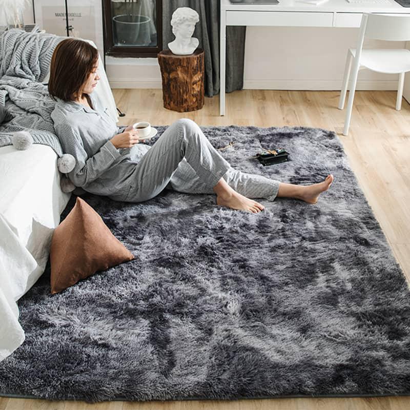 Medium Fluffy Carpet 1.5x2m - Plush Shaggy Rug for Bedroom Living Room, Soft Floor Mat