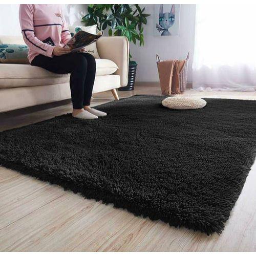 Medium Fluffy Super Thick Washable Silk Plush Carpet (1.5x2m) - Non-Slip Bedroom & Living Room Floor Mat with Stitching Design