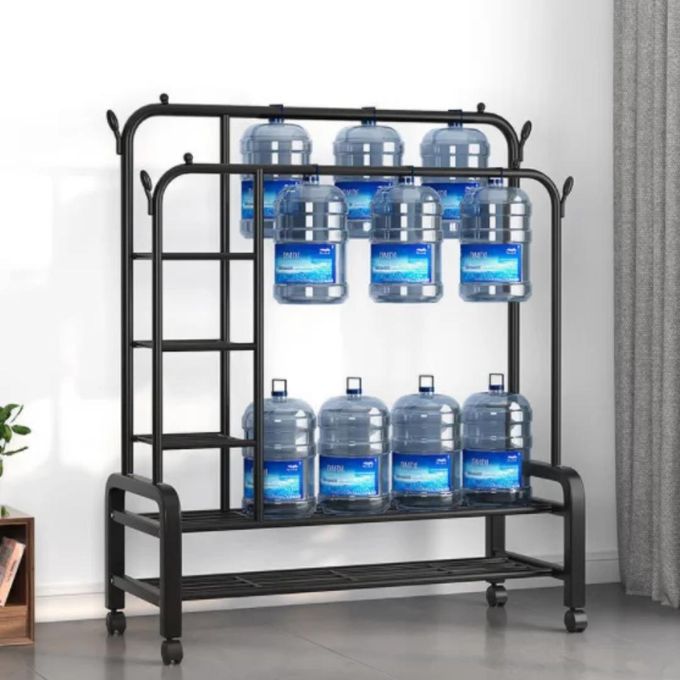 SpaceMax Pro Double-Rack Clothing Rail | Heavy-Duty Garment Rack with Shoe Shelf & 8 Hooks