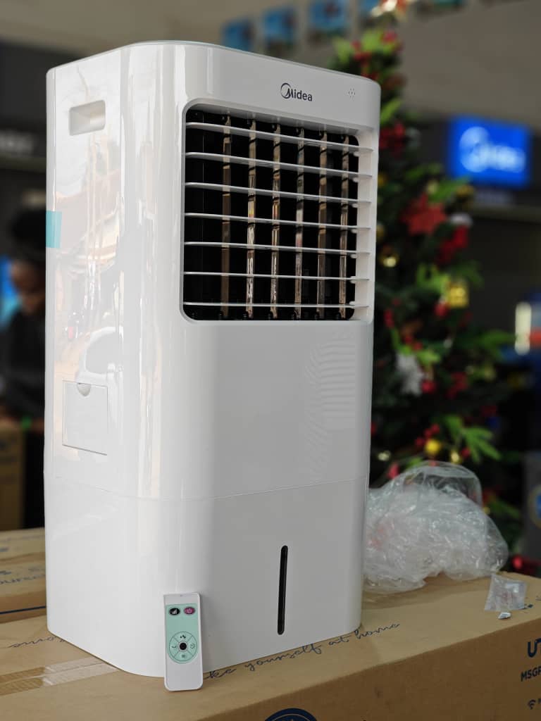 Midea 10L Air Cooler MAC-120ARW – Portable Air Cooler with Humidifier, Remote Control, 3 Speed Levels, White