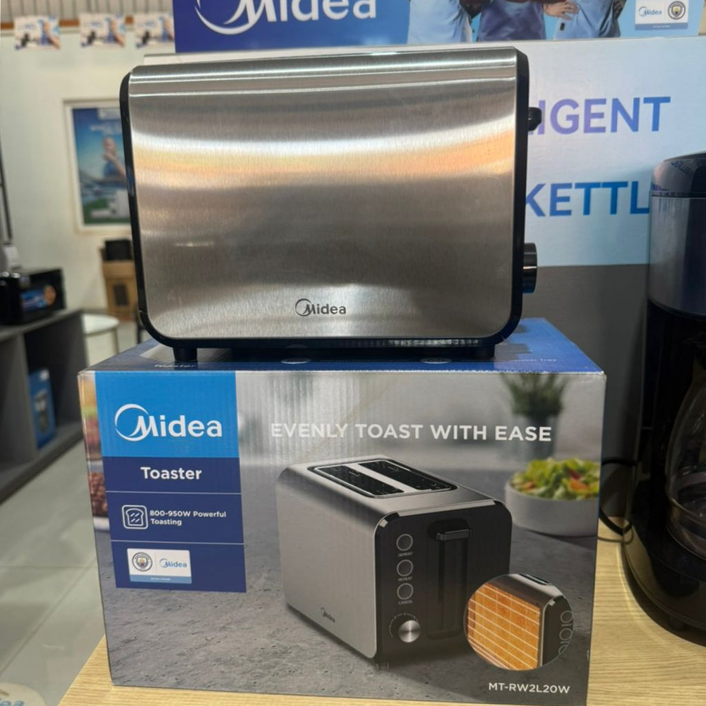 Midea 2 Slice Toaster MT-RW2L20W – 950W, 7 Browning Levels, Stainless Steel