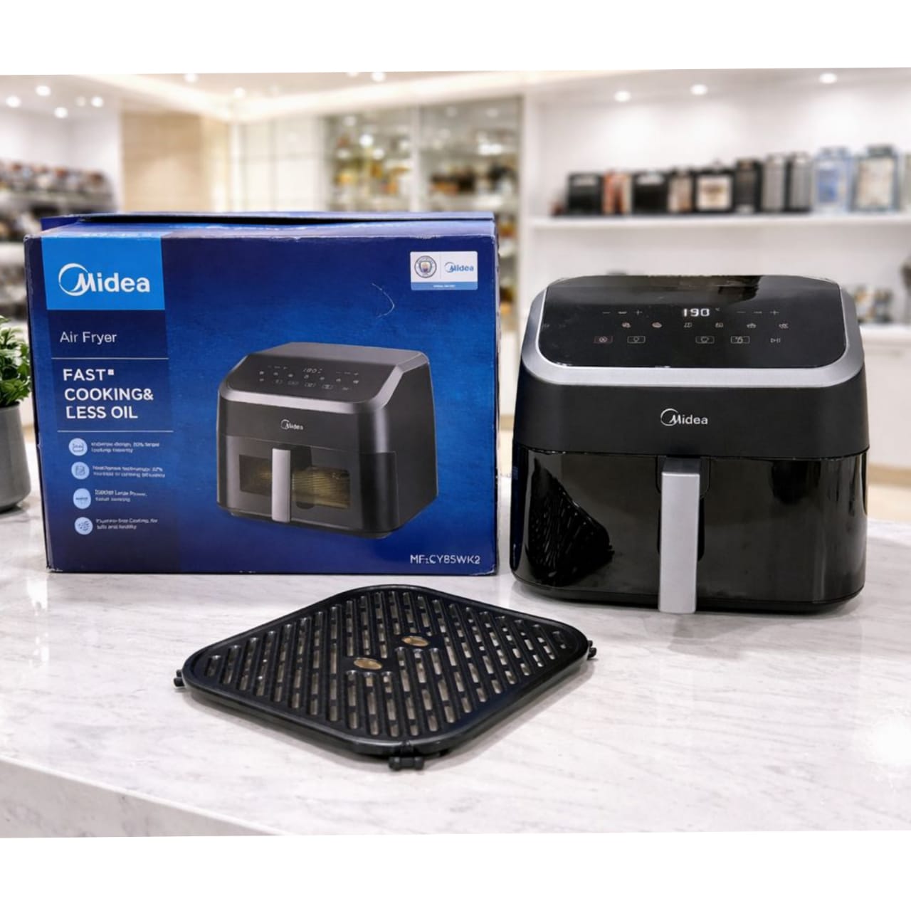 Midea 8.5L Air Fryer MF-TN85WK2 – 1900W, Large Capacity, Oil-Free Cooking