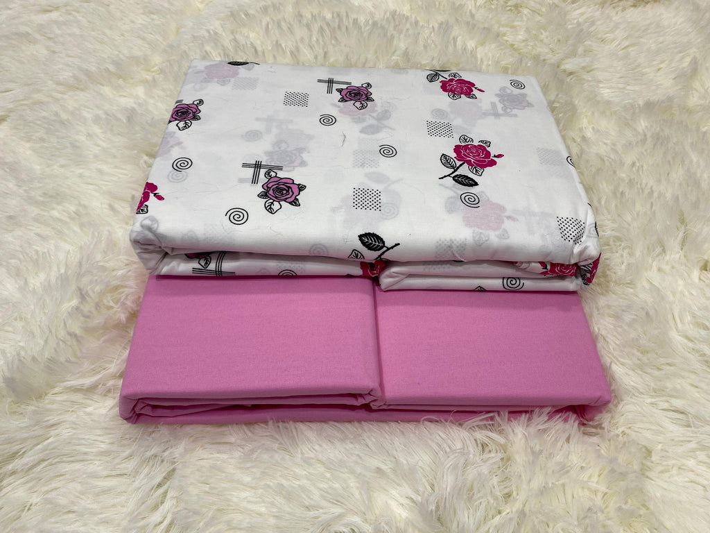 Mix & Match Bedsheet Set - 4 Pillowcases & 2 Bedsheets, Multicolour Coordinated Bedding Collection