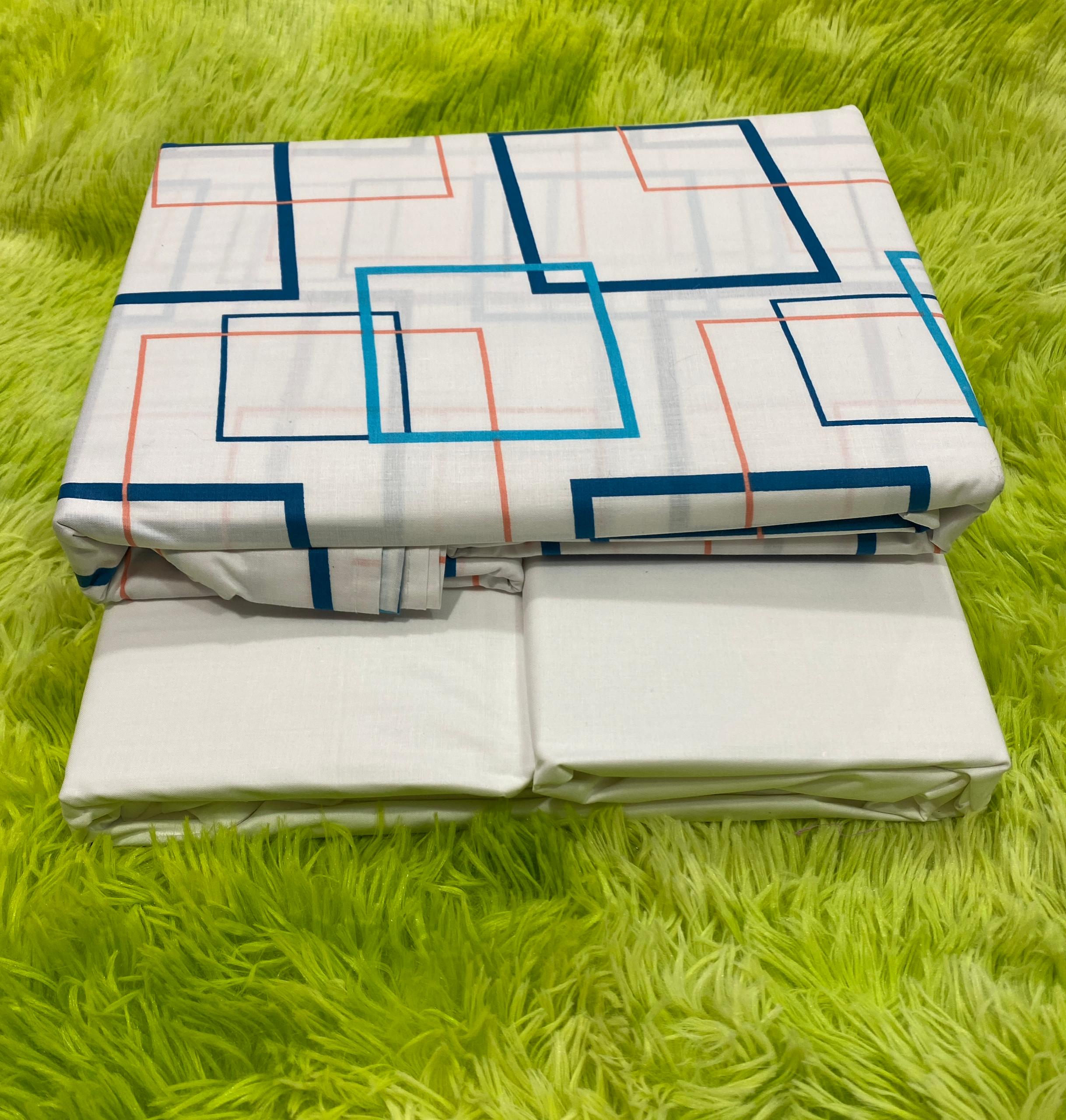Mix & Match 100% Cotton Bedsheet Set - 2 Bedsheets & 4 Pillowcases, Multicolour Cozy Warm Bedding