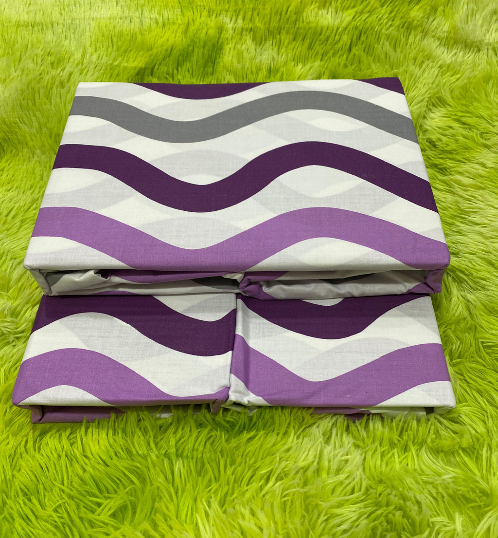 Mix & Match 100% Cotton Bedsheet Set - 2 Bedsheets & 4 Pillowcases, Multicolour Cozy Warm Bedding