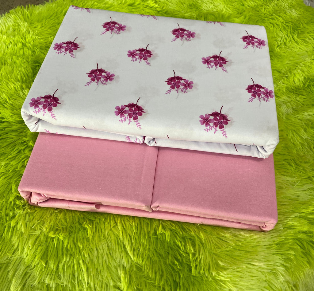 Mix & Match 100% Cotton Bedsheet Set - 2 Bedsheets & 4 Pillowcases, Multicolour Cozy Warm Bedding