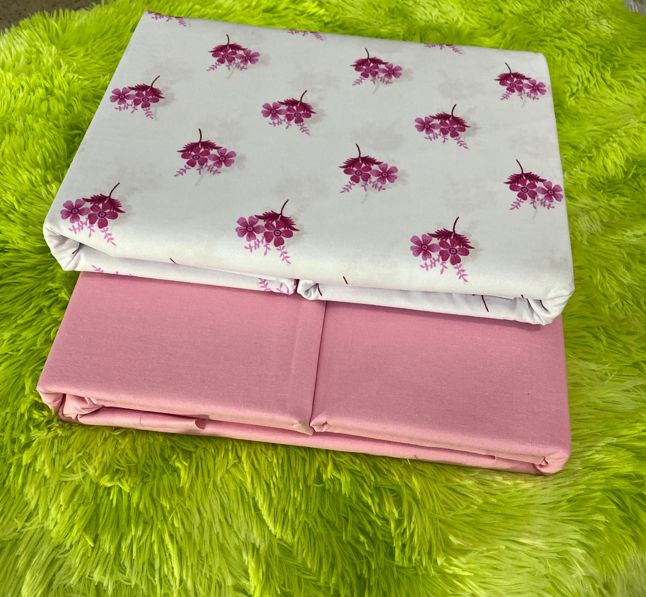 Mix & Match 100% Cotton Bedsheet Set - 2 Bedsheets & 4 Pillowcases, Multicolour Cozy Warm Bedding