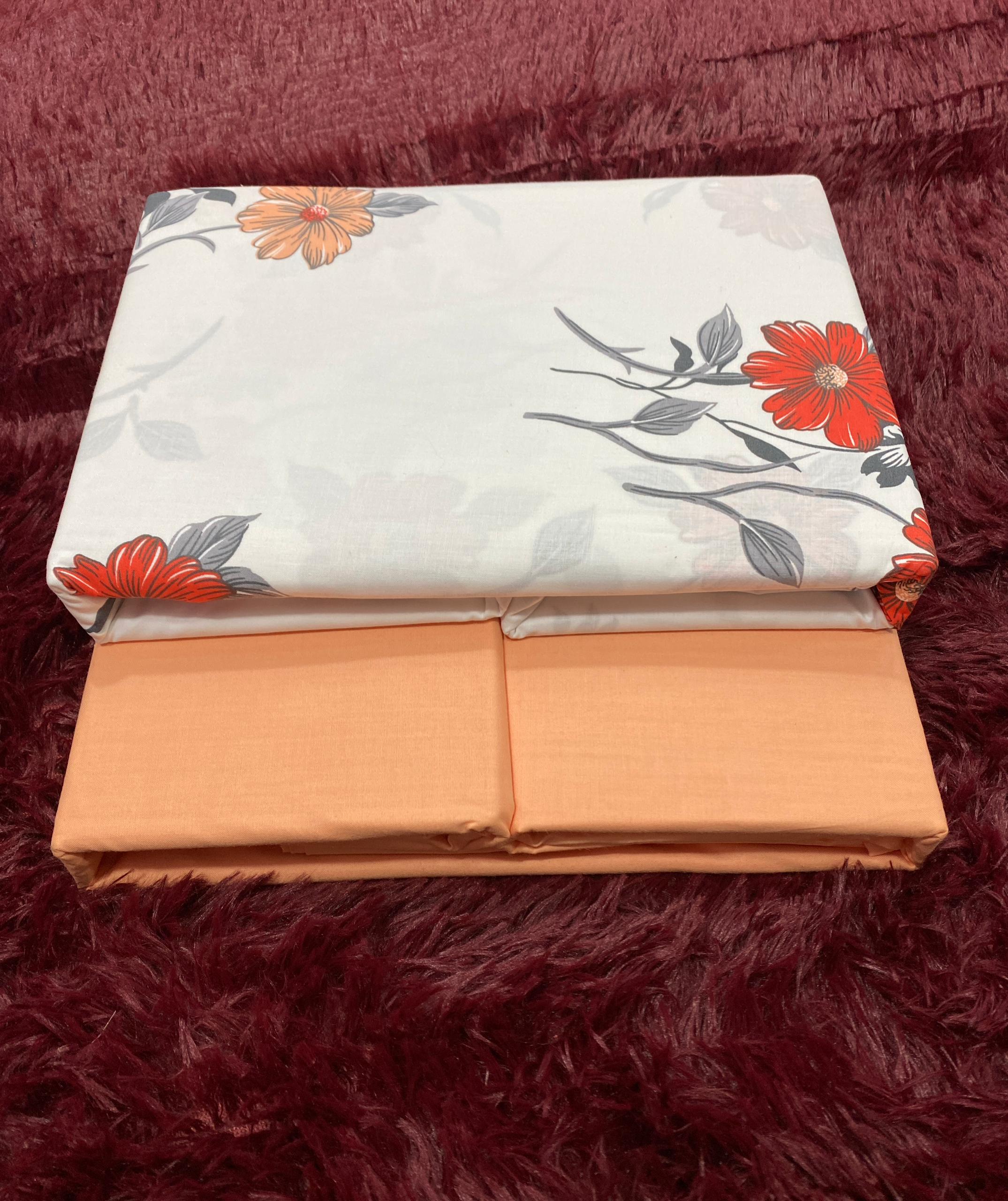 6-Piece Mix & Match Cotton Bedsheet Set - 2 Bedsheets & 4 Pillowcases, Multicolour Collection