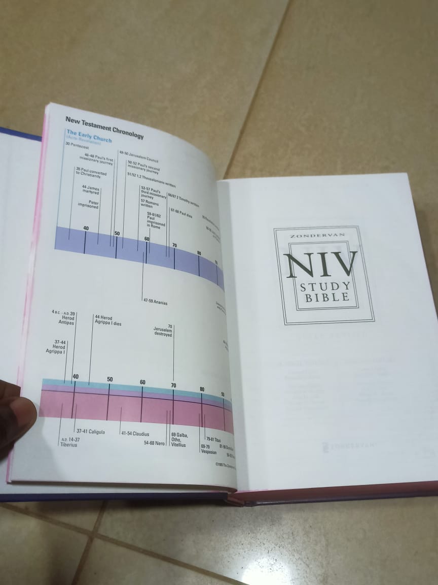 NIV Study Bible Hardcover Large Print | Fully Revised Edition with 21,000 Notes | Full-Color Maps & Comfort Print