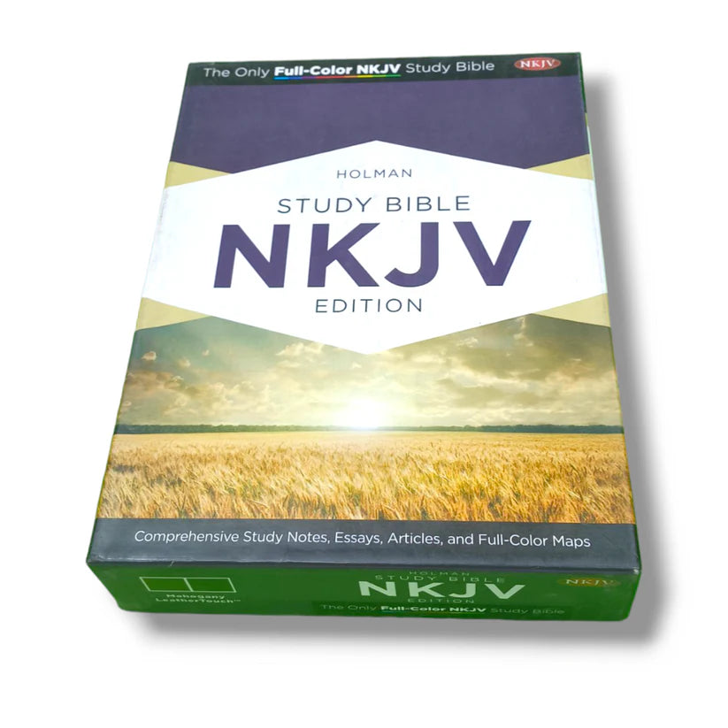 NKJV Holman Study Bible | Mahogany Leather Touch Edition with Thumb Indexing