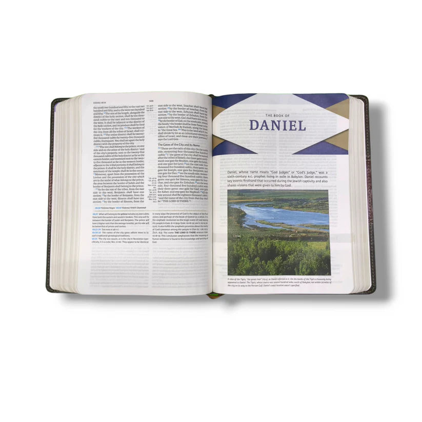 NKJV Holman Study Bible | Mahogany Leather Touch Edition with Thumb Indexing