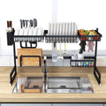 Over Sink Dish Drying Rack – Stainless Steel Kitchen Organizer, Utensil Holder, Space Saver