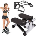 Upgraded Air Powered Mini Stepper Exercise Machine with Resistance Bands, LED Monitor & Hydraulic System – 300LBS Capacity