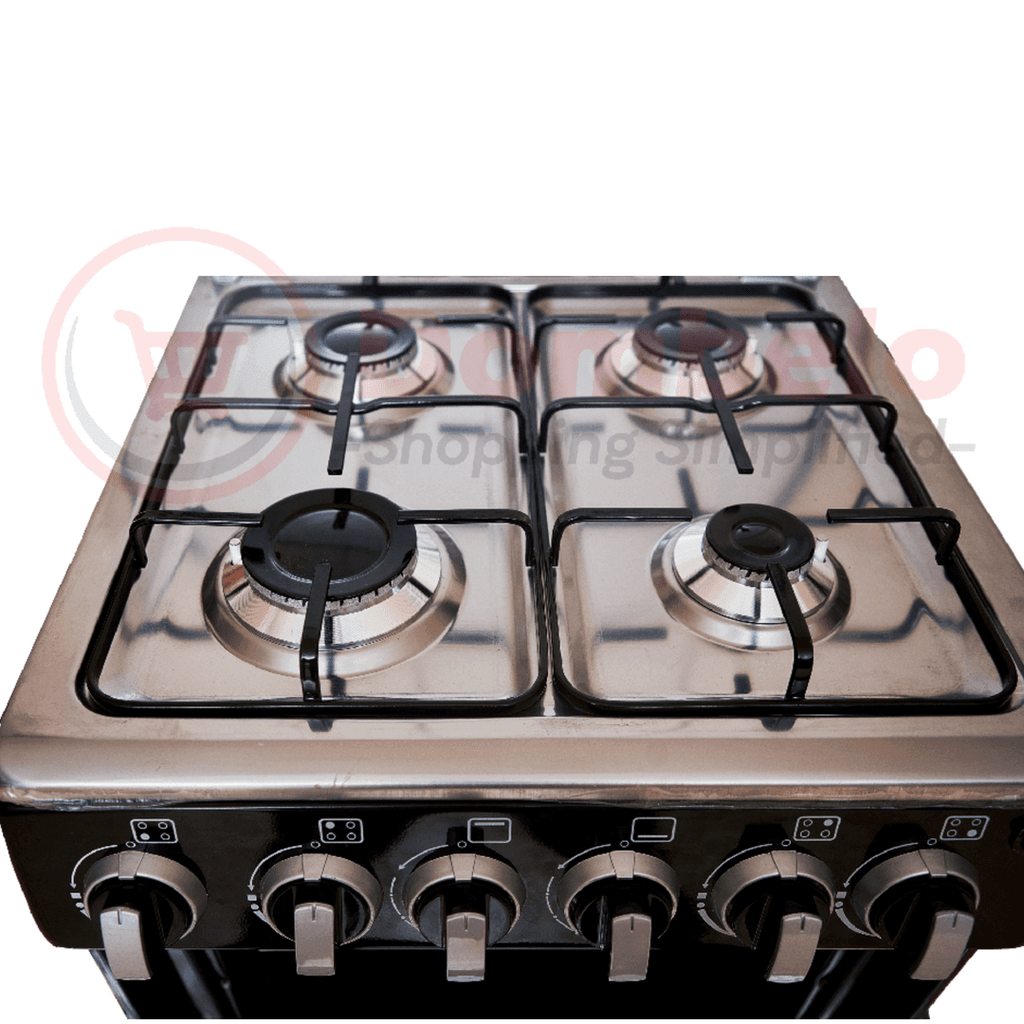 Original Style 50x50cm Full Gas Cooker with Electric Oven – Black - LIFE STORES UGANDA