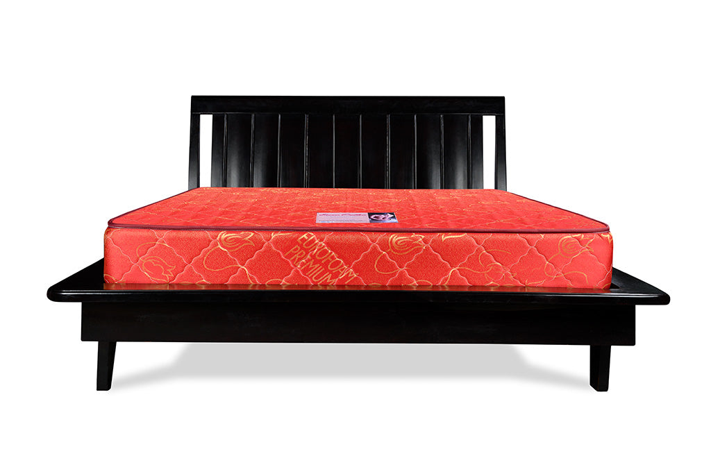 Orthopedic Mattress Maroon Flower - 6x6ft 6-Inch with Rebonded Foam & High Density Layer, Quilted Pressure Relief