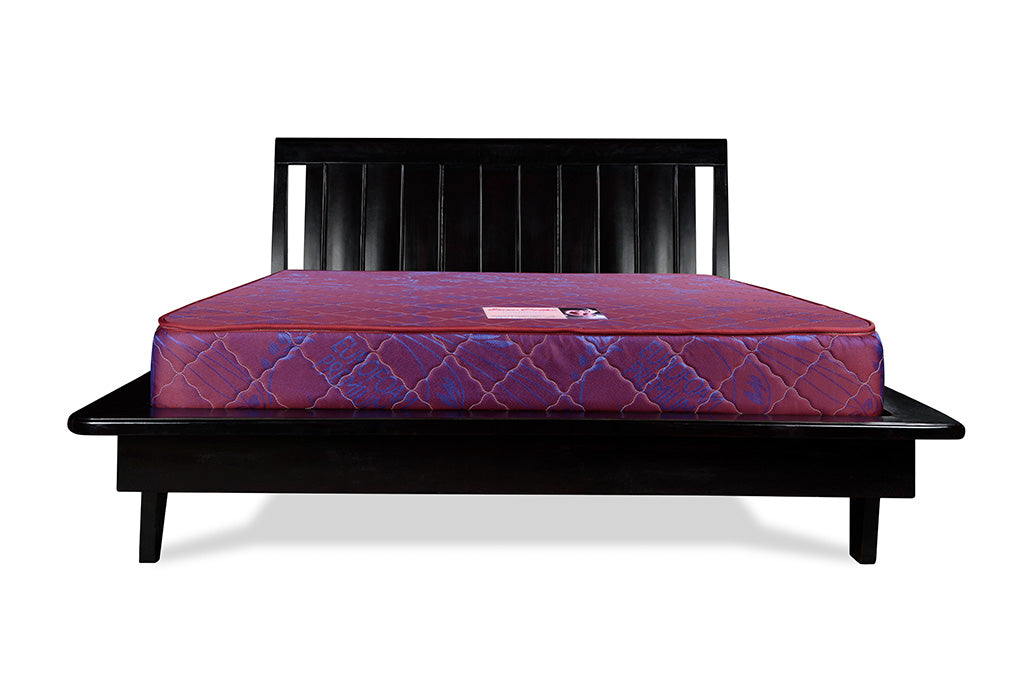 Orthopedic Mattress Purple with Blue Flower - 6x6ft 6-Inch with Rebonded Foam & High Density Layer, Quilted Pressure Relief