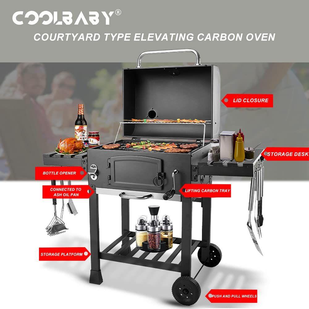Outdoor Barbecue Stove | Charcoal Grill, 5-10 People, Black AE | Perfect for Backyard Gatherings - LIFE STORES UGANDA