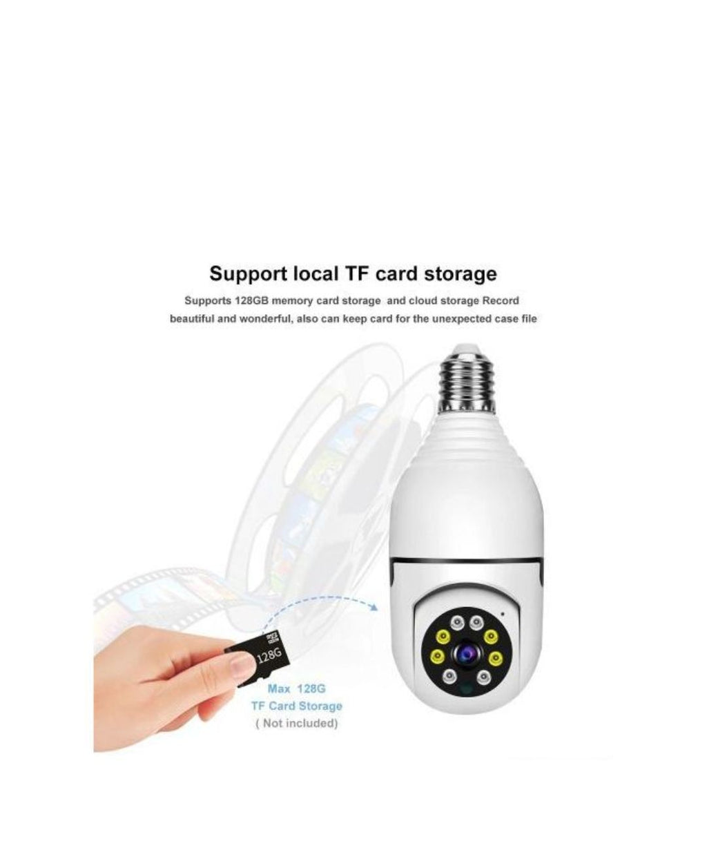 Panoramic Wireless IP WiFi Smart CCTV Bulb Camera – 1080P Full HD