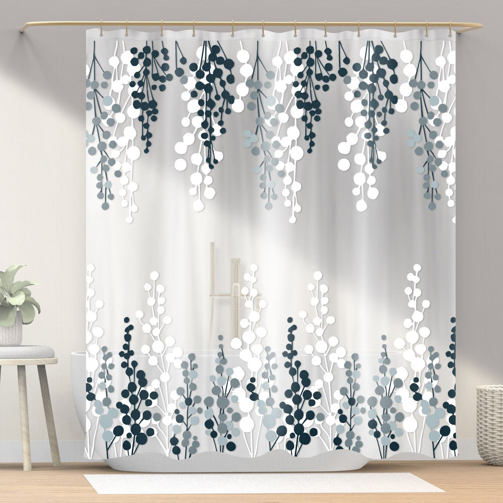 PEVA Shower Curtain 71x71 Inches - Non-Toxic Waterproof & Mildew-Resistant Bathroom Curtain with 12 Hooks