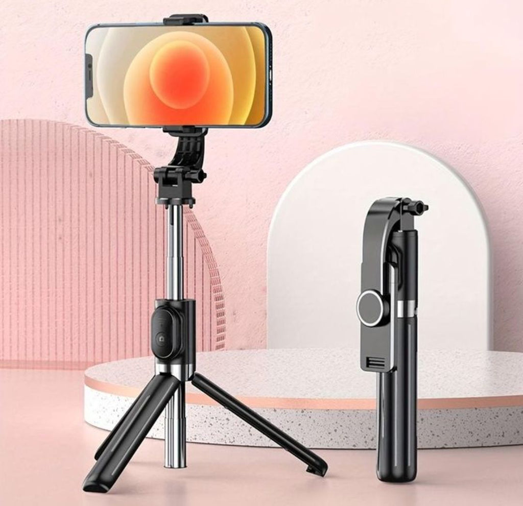 Portable Selfie Stick Tripod – Detachable Bluetooth Remote, Adjustable Holder for iPhone & Android