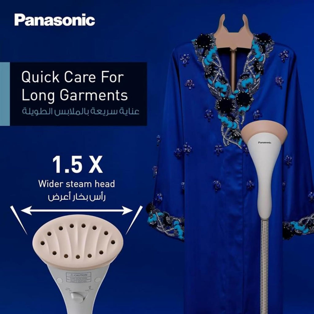 Panasonic NI-GSG060WTH 2000W Garment Steamer | 40g/min Steam, 1.5X Wider Head & 1.5L Tank