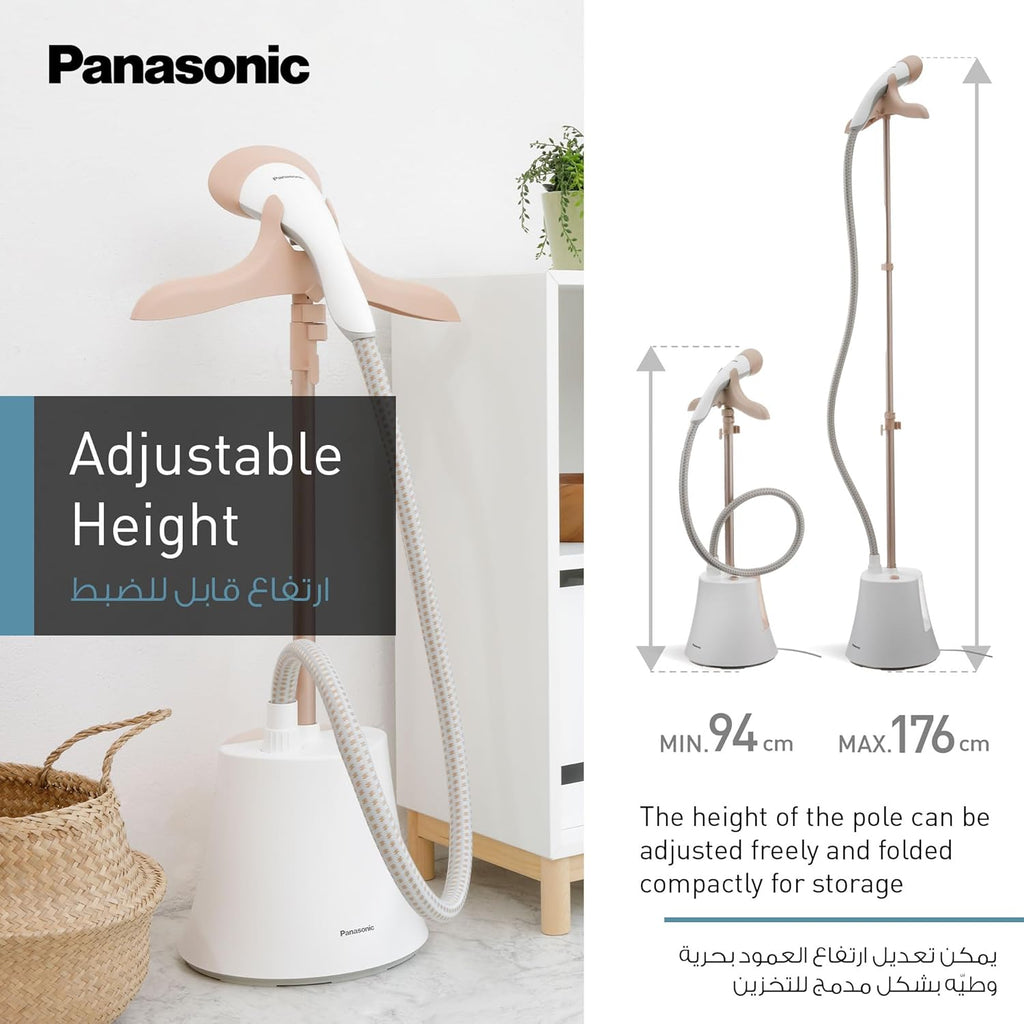 Panasonic NI-GSG060WTH 2000W Garment Steamer | 40g/min Steam, 1.5X Wider Head & 1.5L Tank