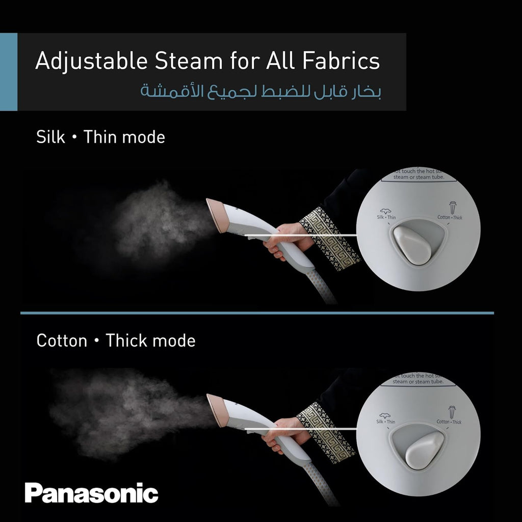 Panasonic NI-GSG060WTH 2000W Garment Steamer | 40g/min Steam, 1.5X Wider Head & 1.5L Tank