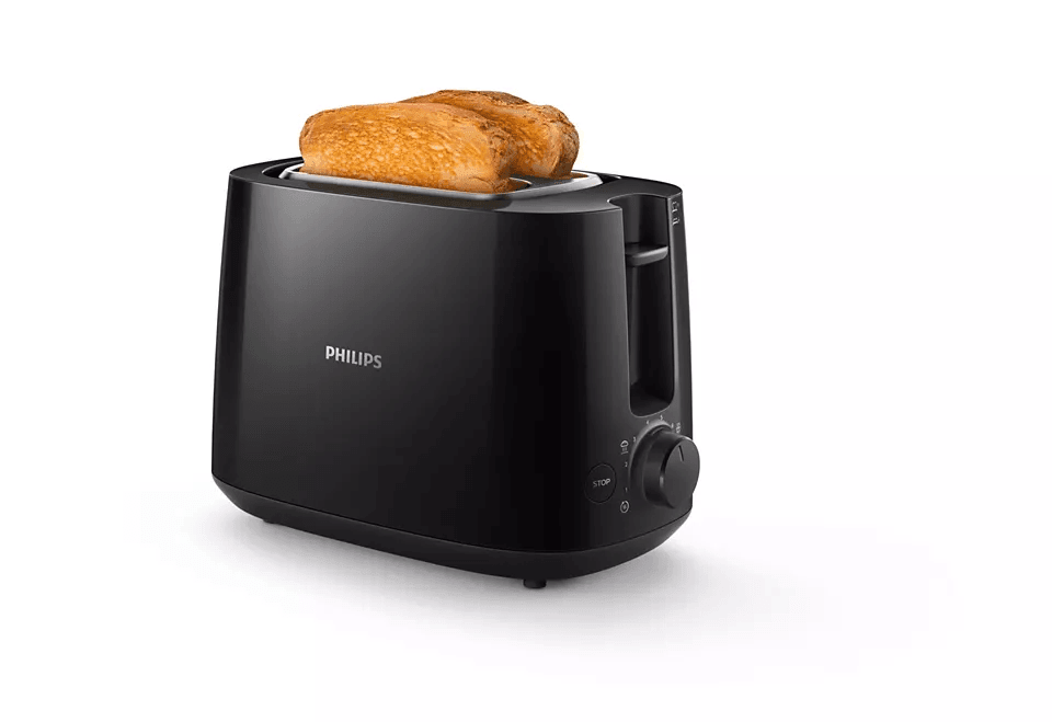 Philips HD2581 2-Slice Toaster | 830W, 8 Browning Levels, Reheat & Defrost Functions - LIFE STORES UGANDA