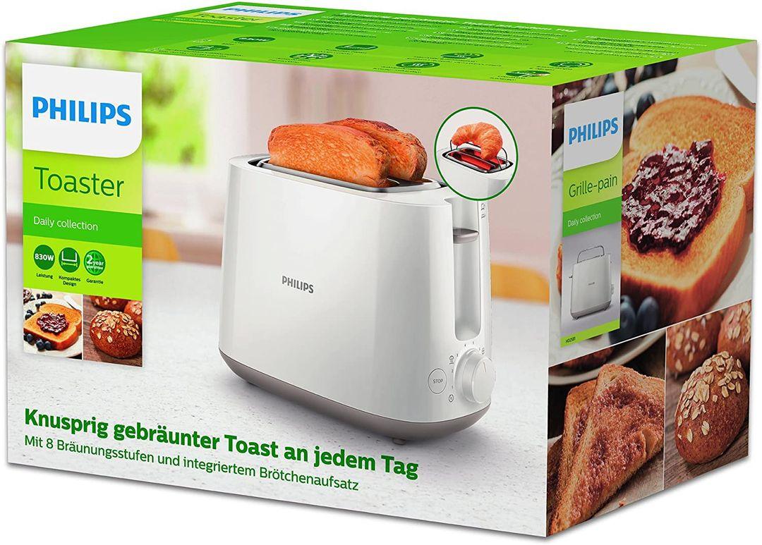 Philips HD2581 2-Slice Toaster | 830W, 8 Browning Levels, Reheat & Defrost Functions - LIFE STORES UGANDA