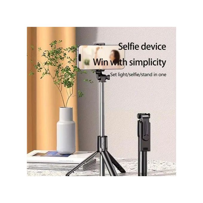Bluetooth Selfie Stick Tripod with Wireless Remote & Fill Light