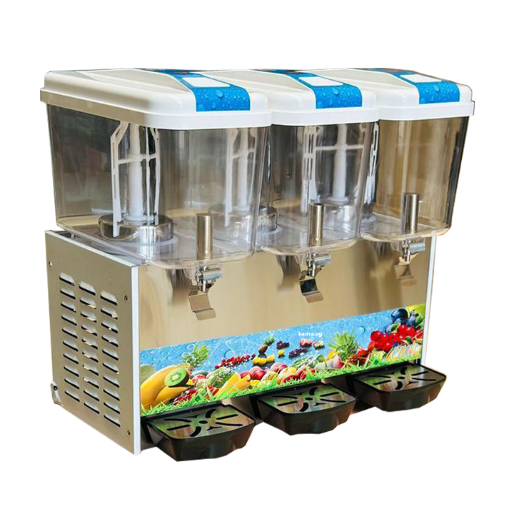 Pixel Triple Juice Dispenser – 3 Tanks, Cold Drinks Machine, Perfect for Business Use, 18L, Stainless Steel Base