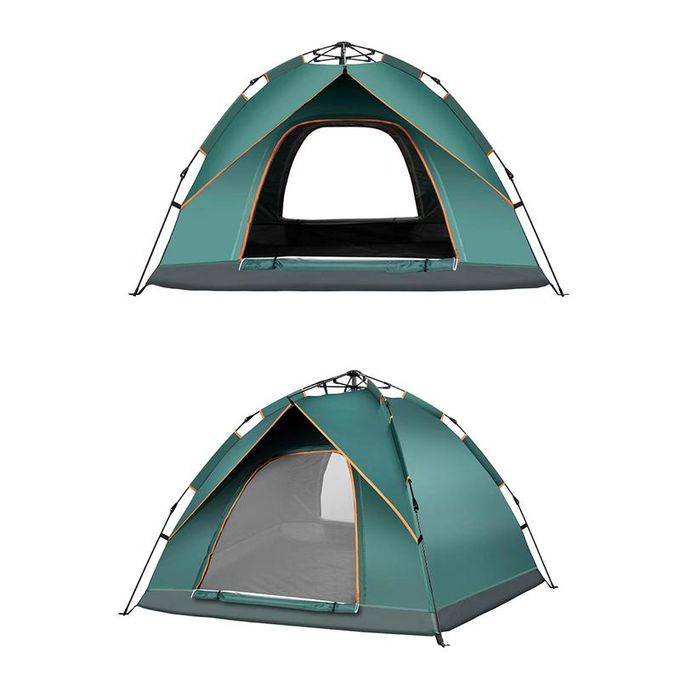 Portable Family Camping Tent – 1-4 Person, Waterproof PU3000 Coating, Automatic Opening, Lightweight 1.2kg for Camping, Beach & Travel – Green