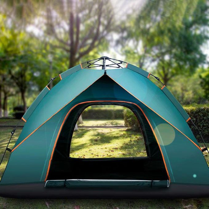 Portable Family Camping Tent – 1-4 Person, Waterproof PU3000 Coating, Automatic Opening, Lightweight 1.2kg for Camping, Beach & Travel – Green
