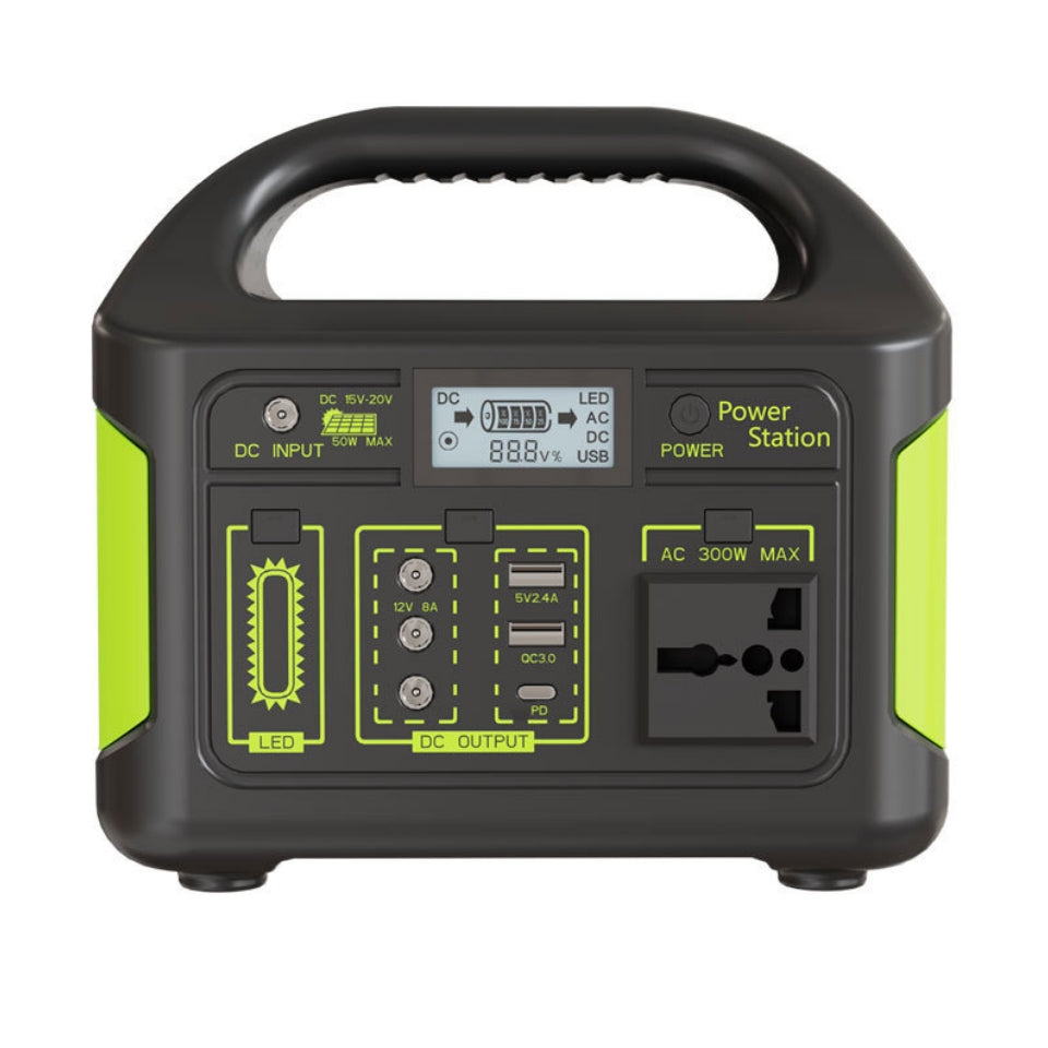 Eg009Li 300W Portable Power Station LiFePO4 204.8Wh–256Wh USB-C AC Output Solar Generator Backup Battery