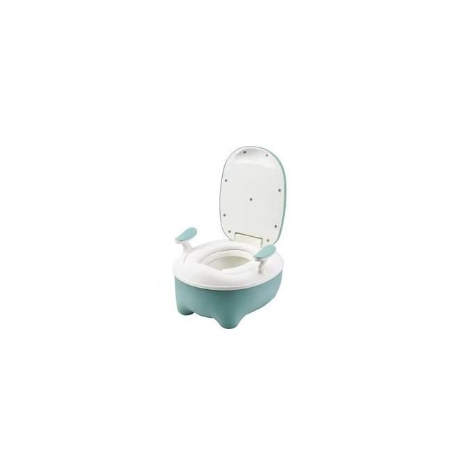 Baby Travel Potty Seat for Boys & Girls | Plastic Toilet Trainer with Step Stool Ladder | Portable Kids Training Toilet (Blue, Green, Pink)