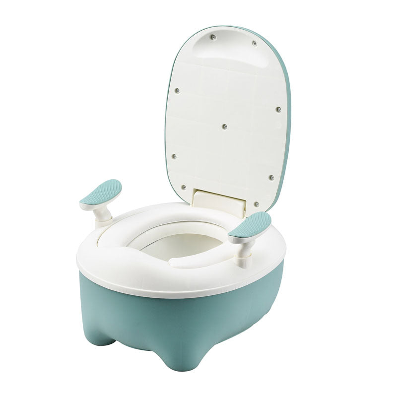 Baby Travel Potty Seat for Boys & Girls | Plastic Toilet Trainer with Step Stool Ladder | Portable Kids Training Toilet (Blue, Green, Pink)